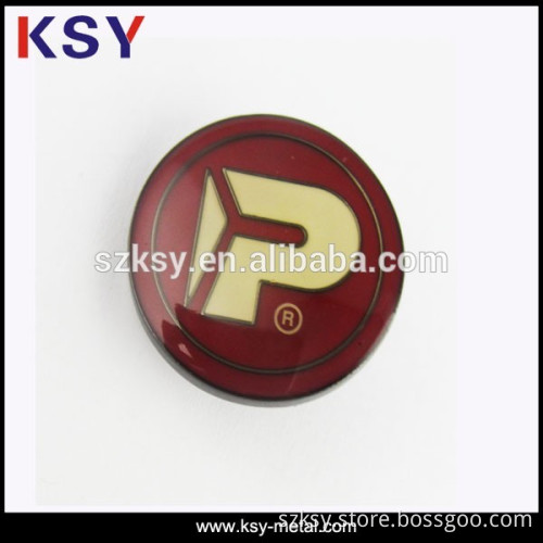 Custom zinc alloy metal handbags label for wholesale